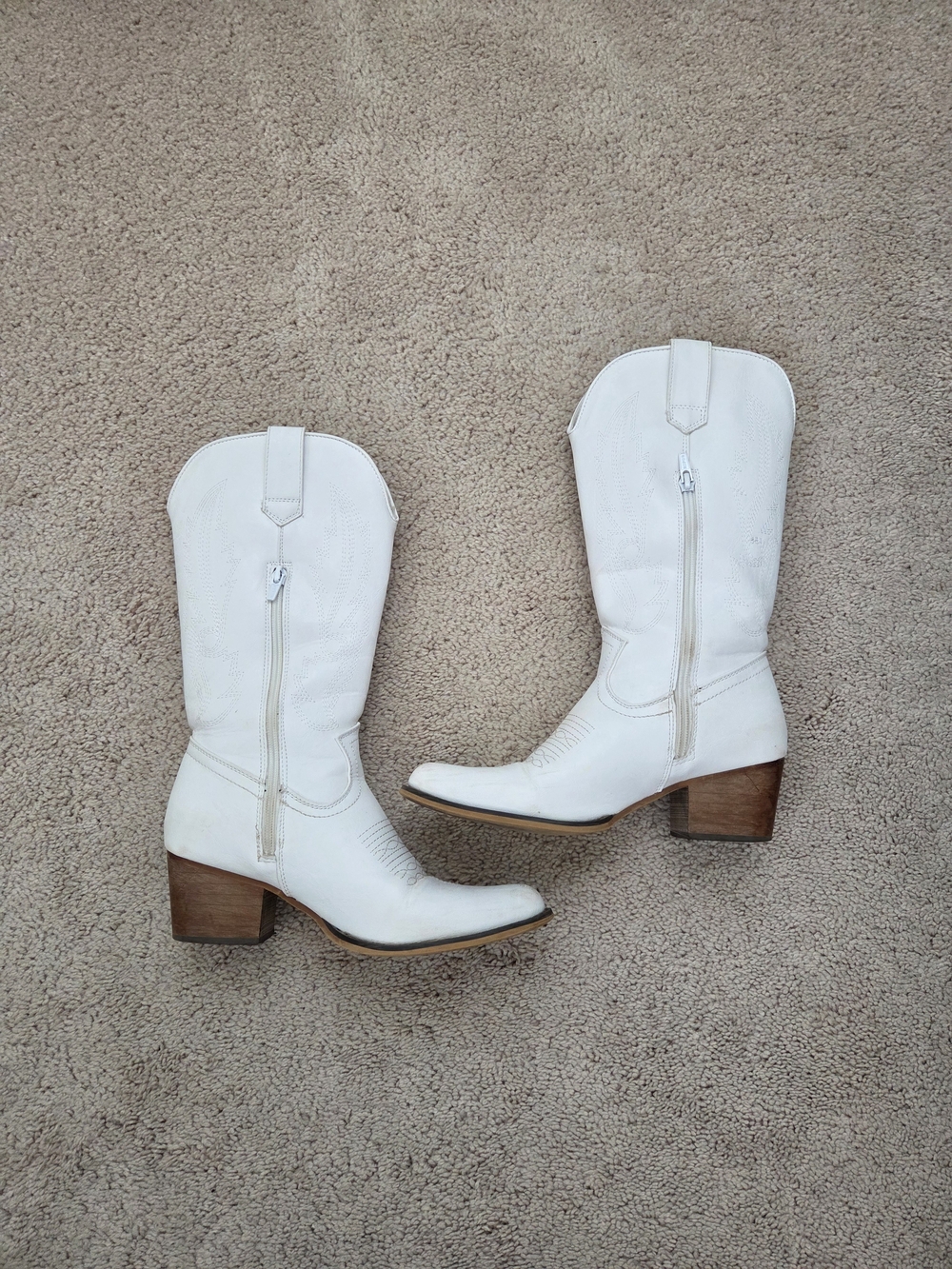 Roper White Cowgirl Boots Size 6